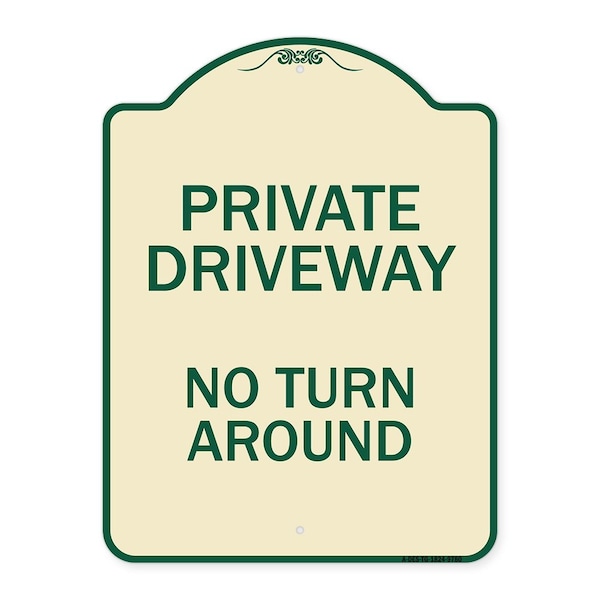 Designer Series-Private Driveway No Turn Around Tan & Green, 24" x 18", TG-1824-9780